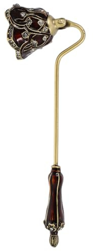 Toyvian Zinklegierung Kerzenlöscher mit Langem Griff Vintage Flammenlöscher Werkzeug für Duftkerzen Sicheres Auslöschen ohne Rauch Wiederverwendbar und Langlebig für Zuhause und Geschenke