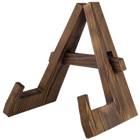 Soporte Para Libro De Recetas | Estante Rustico De Madera Para Recetarios De Cocina | Soporte Compacto Para Familia Abuelos Hombres Mujeres Jóvenes