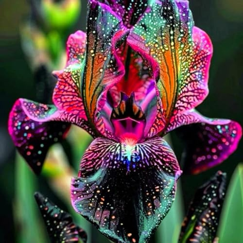 Natürlich Iris-Rhizom, Winterhart Mehrjährig, Pflegeleicht, Kein Gießen erforderlich, Schnell-Wachsend, Atemberaubende Gartendekoration-8 Rhizom-D