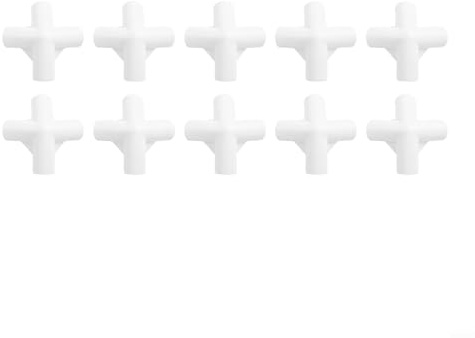 Hosrivae 10er-Pack Zeltstangen-T-Verbindungsstücke, 16 mm Innendurchmesser, Kunststoff-Festverbindung für Camping, Wandern und Gartenüberdachung (120-Grad-T-Stück)
