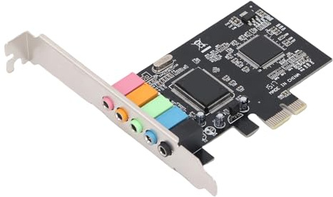 Denash PCIe-Soundkarte, Interne 5.1-Surround-Rauschunterdrückungskarte für Desktop-PC, Metallmaterial