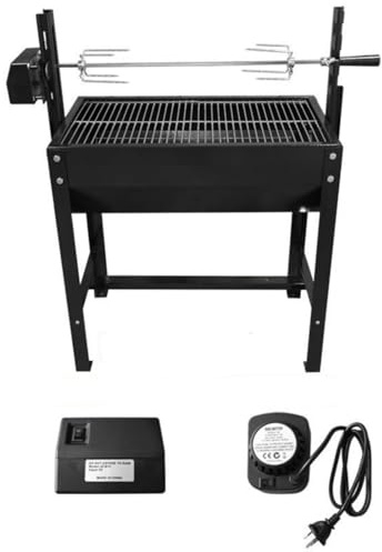 Parrilla Giratoria para Exterior Parrilla Barbacoa Asador con Espetón Parrilla de Carbón Asador Rotatorio Hierro, style to 1