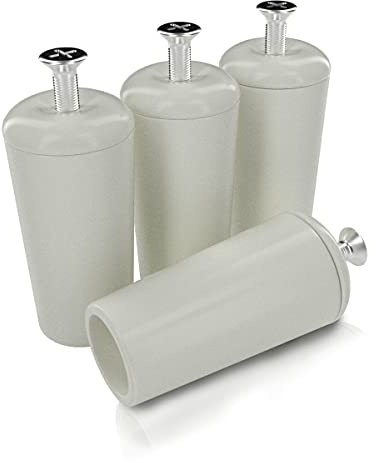 markiso® Rolladenstopper offen in Weiß, Rollladen Anschlagstopper für Rollo & Jalousie 40mm lang inkl. Schraube & Dichtung | Rollladenstopper 2 Paar entspricht 4 Stück