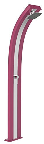 Arkema Gartendusche Dada Solar Aluminium Fuchsia und Edelstahl