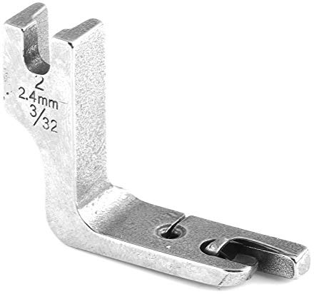 High Shank Rolled Hem Foot, Rolled Hem Presser Foot, Akozon Universal Industrial Single-needle Fat Bed Sewing Machine Rolled Hem Presser Foot (2.4MM)