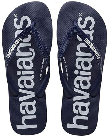 Havaianas Top Logomania Unisex Adults FlipFlop Navy Blue 8.5/9 UK
