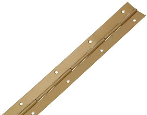 KOTARBAU® Bisagra de Piano para Fijar Tapas y Puertas, 31mm x 40 cm, Resistente bisagra con Agujeros de Montaje, Dorada, Divisible, Cortable, Bisagra Continua para Muebles