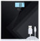himaly USB Pèse Personne Numérique Électronique, 3 Couleurs Affichage LCD, avec 4 Capteurs à Haute Précision, Technologie Step-On, en Verre Trempé, 180kg/400LB, Auto On/Off, Noir