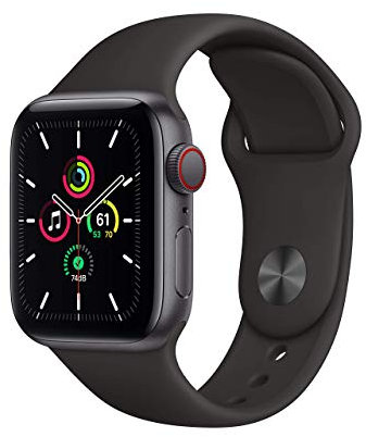 Apple Watch SE 2020 (GPS + Cellulare, 40MM) Cassa in Alluminio Grigio Siderale con Cinturino Sport Nero (Ricondizionato)