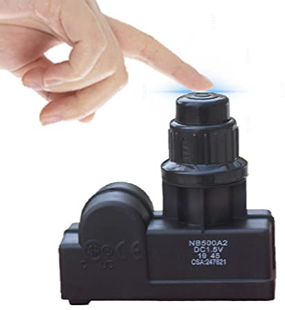 Techomey Accenditore a gas a 3 uscite, accensione piezoelettrica per sostituzione barbecue, accensione a gas con batteria AA, generatore di scintille per Broil King, nero, facile da installare