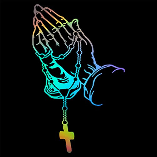 MACMRD Auto Aufkleber Perle Rosenkranz Gott Jesus Christus Auto Aufkleber Vinyl LKW Fenster Stoßstange Dekoration Aufkleber