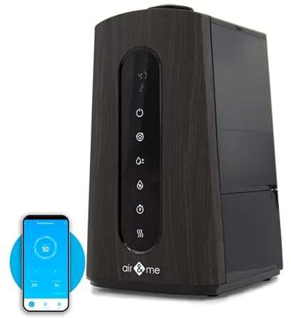 Aire CLARENCE | Humidificador de vapor caliente - Híbrido con una potencia de 0.33 L/hora, silencioso! Nivel de ruido mínimo de 35 dB, Funciones del humidificador: Función aromaterapia