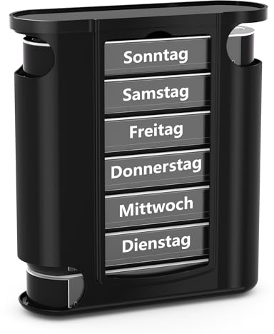 Opret Tablettenbox 7 Tage Mit 4 Fächer für Morgens, Mittags, Abends, Nachts - Medikamentenbox, Pillenbox, Pillendose, Tablettendose, Wochenbox, Tabletten Organizer, Supplement Box