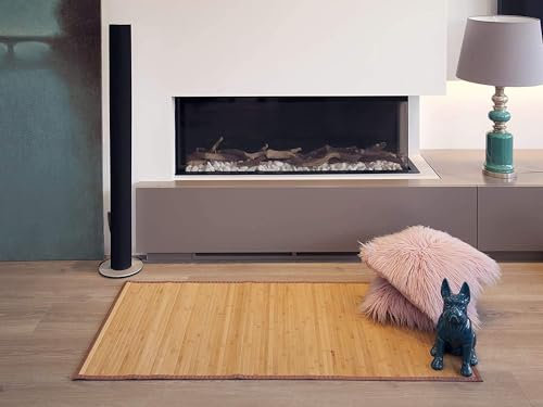 Dekohome Alfombra Bambú Antideslizante Ideal para Interior, Alfombra de Bambú para Salón, Cocina, Despacho y Dormitorio, 55x85 cm, Natural