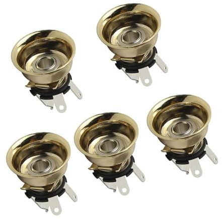 Gitarre Teile Ersatz 5 Stück Gold Kupfer 6,35 Mm Gitarren-Klinkenausgang Mono-Klinkenbuchse Mit Unterlegscheibe Für For TL-Gitarrenteile