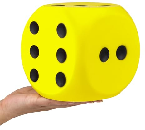 Anboor Große Schaumstoffwürfel Squishies Jumbo-Würfel für Klassenzimmer Würfelspiel Kinder Spielzeug Geschenk Sammlung Dekorative Requisiten (Gelb)