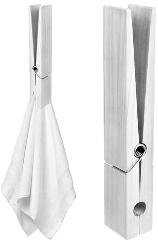 Portasciugamani Gigante Molletta Da Bucato, Clip Porta Asciugamani Da Bagno, Clip Per Vestiti In Legno Salvaspazio E Robuste,30cm