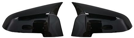 Auto Spiegelkappen Rückspiegel Abdeckung Flügel Seite Rückspiegel Kappe Auto Tuning Zubehör Für BMW 5 Series F10 F11 F18 LCI 2014-2017 Rückspiegel Abdeckung Kappe(Bright Black)