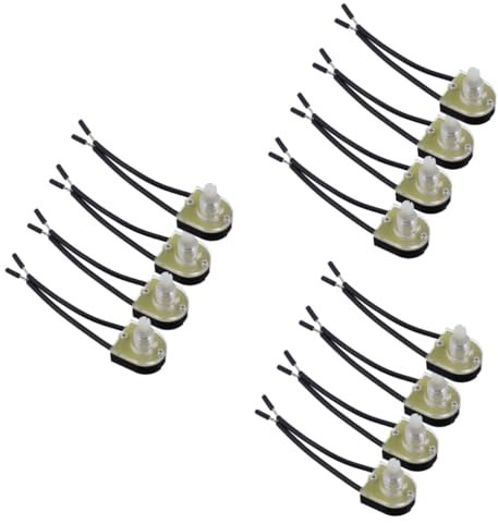 jojofuny 12pcs Lamp Rotary Light Dimmer Knob Controller Accessories for Ceiling Wall Lamp Silver Knobs for Wall Switches Dimmer Light Switch for Home Use