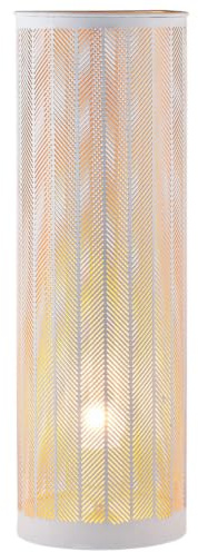 Boho Tischlampe Aigna handgefertigt aus Metall in Weiß 48 cm im Trend