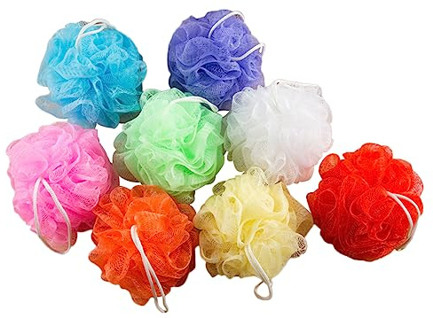HAPINARY 16pezzi Bagno Esfoliante Sfere Per Doccia Rete Riutilizzabili Morbide e Confortevoli Per Pulizia Della e Relax Colori Misti