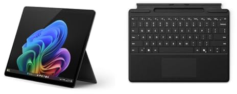 Microsoft Surface Pro Ultimo modello Nero + Tastiera Surface Pro nera inclusa, Copilot+ PC, 13” Touchscreen, Snapdragon X Plus, 16GB RAM, 512GB SSD, 11esima edizione