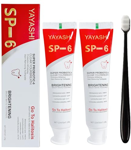 2Pcs Sp6 Zahnpasta,Sp-6 Zahnpasta,Sp-6 Probiotic Zahnpasta,Probiotische Zahnpasta,Frisch Atem Zahnpasta,Sp 6 Probiotische Zahnpasta Zur Fleckenentfernung Komplette Zahnpflege (120g)