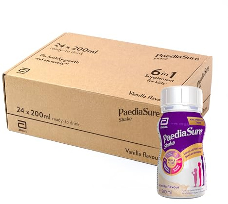 Kids Multivitamin Vanilla Drink - Ready-to-Drink Bottles - 24 x200ml - with 26 Vitamins & Minerals – Multivitamins with Vitamin D, Magnesium & Protein – Vegetarian & Gluten Free- by PaediaSure Shake