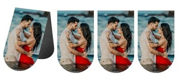 PiercingJak Personalisierte Lesezeichen Magnet Buchzeichen Magnetisch Seiten Markierungen mit Foto Gravur Bookmark Buch Zubehör Kreative Geschenke für Freunde Familie, 4PCS(14cm x 4cm)