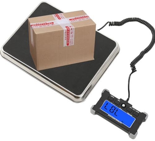 CDZHLTG Paketwaage, 200kg/150g Hochpräzise Digitale Plattformwaage Edelstahl Postwaage mit Wandmontiertem LCD Display & USB für Pakete/Lager/Gepäck