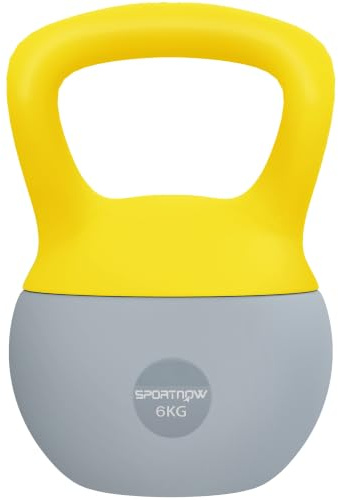 SPORTNOW Soft Kettlebell, 4/6/8/10/12kg Kettle Bell with Non-Slip Handle for Home Gym Weight Lifting and Strength Training