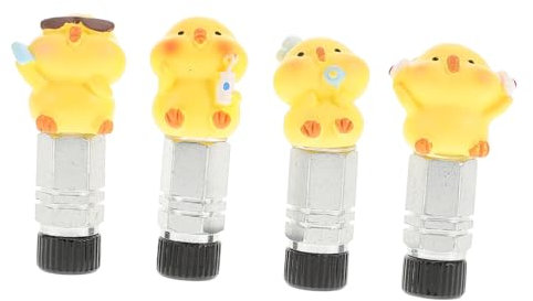 Hemobllo 4piezas Tapones Divertidos para Válvulas De Neumáticos Forma De Accesorios para Bicicleta Válvulas Sin Cámara