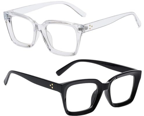 2 Pezzi Di Occhiali Da Luce Anti-Blu, Occhiali A Cornici Quadrati, Telai Semplici E Alla Moda, Forniture Per Gli Occhi, Accessori Per Lettura Del Computer.