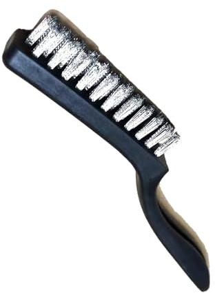 Cepillo de limpieza resistente de cobre y alambre de acero para superficies de metal, mango ergonómico, herramienta de limpieza multiusos, cepillo de metal resistente