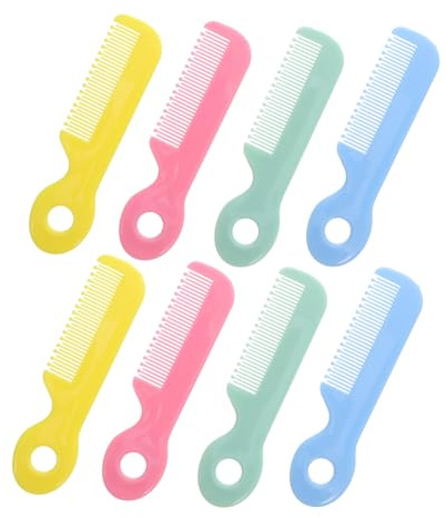MUELODSIC 8pcs Hair Comb round Tip Bristles Boys and Girls Hair Detangler Boy Girl's Combs Grooming Scalp Care Use at Nursery