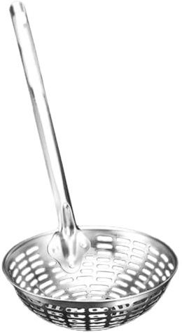 HOODANCOS Cuchara Coladora de Acero Inoxidable con Mango Resistente al Calor para Cocina Espumadera para Pasta y Fritura Utensilio Multifunción para Colar Alimentos el Hogar