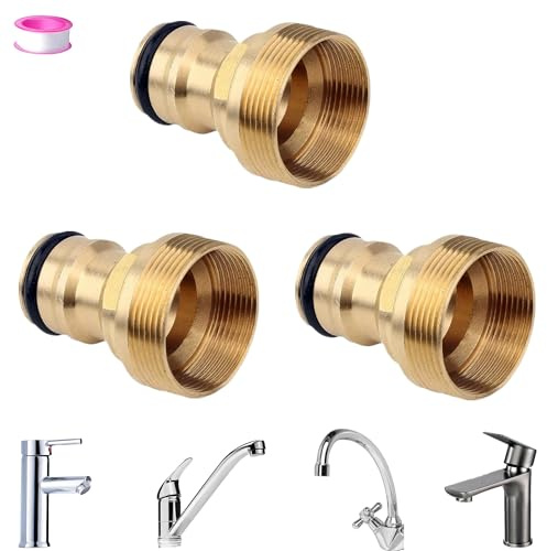 TupWeeyYZ Schlauchadapter Wasserhahn Adapter Schlauchkupplung Schnellkupplung Gartenschlauch Anschluss,3 Stück Universal Wasserhahnanschluss für Mischbatterie(Wasserhahn Adapter)
