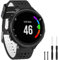 TopPerfekt Armband Kompatibel mit Garmin Forerunner 235, Weiches Silikon Ersatz Uhrenarmband Armband Armband für 220/230/235/620/630/735XT/235 Lite Smart Watch für Damen Herren (Schwarz-Weiß)