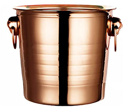 ice bucket for cocktail bar scoop black box- Thicken Stainless Steel Ice Bucket Bar Creative Ice Storage Barrel Rose Gold