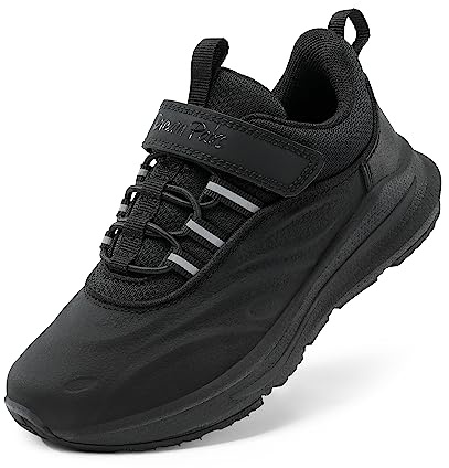 DREAM PAIRS Unisex Kids Trainers Boys Girls Waterproof Walking Running Shoes Athletic Sneakers Sports Shoes for Little/Big Kids,Size 3 Big Kid,All Black,SDRS2335K
