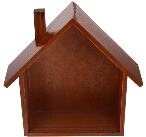 TOPBATHY Holzhaus Wandregal Kinderzimmer, Aufbewahrungsregal FüR Jungen Und MäDchen, Dekoratives FüR Schlafzimmer Und Wohnzimmer, 23.5 3 X 7.8 cm