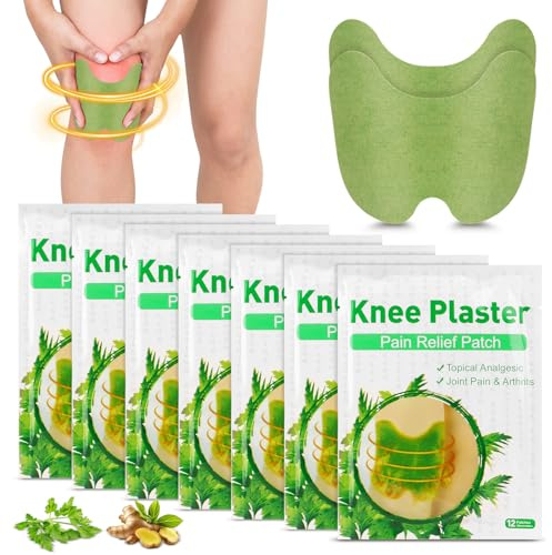 Mineup 84PCS Parches Para Aliviar el Dolor de Ajenjo,Knee Pain Relief Patches,Knee Patches for Pain Relief, Parches de Calor Moxibustión para la rodilla la espalda el cuello la inflamación del hombro