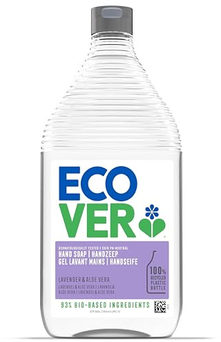 Ecover Savon Liquide pour les Mains, Formule Douce Spéciale Peaux Sensibles, Parfum Lavande & Aloe Vera, 950ml