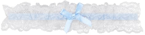 Blue Garters for Brides Bridal Lace Wedding Garters for Brides with Bow Something Blue for the Bride Bridal Gifts Elastic Lace Leg Garter for Bride to Be Hen Bachelorette Party Wedding Accessories