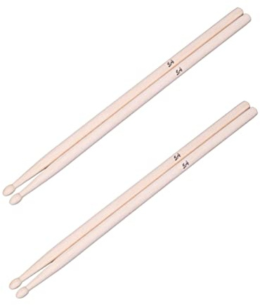 FUNOMOCYA 5a Ahorn Holz Drumsticks und Robustem Holzmaterial für Schüler und Erwachsene 2 Paar mit Gutem Spielgefühl für Bands und Schlagzeuger