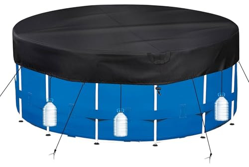 PATWING Poolabdeckung Rund 457, 420D Ø462cm für Ø410-457cm Pool, Zugband