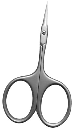 Tijeras para cutículas, puntas curvas finas, kit de aseo preciso para cejas, pestañas, uñas, piel seca