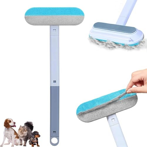 DaengGeGe Cepillo Multifuncional para Eliminar el Pelo de Mascotas 4 en 1, Cepillo Quitapelos Mascotas, Removedor de Pelo de Perro, Mango Largo, Cepillo para Pelusas-1pcs