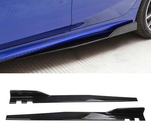 YYRTTDM Auto Seitenschweller für Audi A5 Sportback F5 2019 2020 2021 2022 2023 2024 2025, Seitenrock Flügel Diffusor Anticrash Bodykit, Auto Zubehör,Bright Black