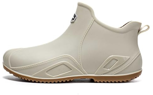 2026 stivali da pioggia uomo per le donne caviglia pesca stivali comodi giardino scarpe da lavoro leggero canottaggio campeggio vela, bianco, 40 2/3 EU